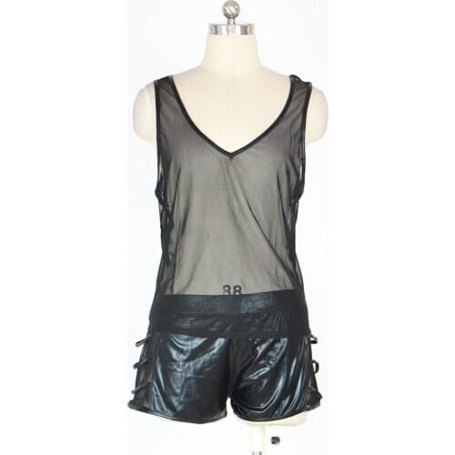 Men Boxers Shorts Transparent Underwear Lingerie Black Pants Super Sexy Wetlook mens exotic apparel boxer W850536