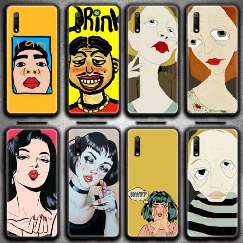 Funny Cartoon Print Phone Case for Huawei Honor 30 20 10 9 8 8x 8c v30 Lite view 7A pro