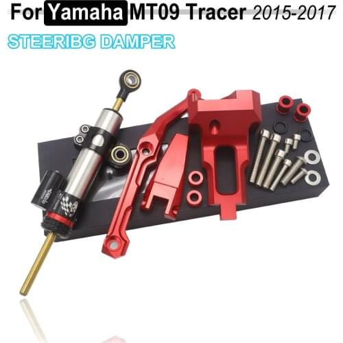 Motorcycle Stabilizer Steering Damper with Mounting Bracket Kit For Yamaha MT-09 Tracer MT 09 Tracer MT09 Tracer 2015-2017