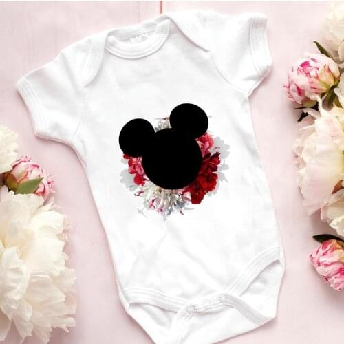 Mickey Mouse Head Baby Jumpsuit Casual Funny Girl Boy Toddler Romper Top Hipster Tumblr ins Infant Bodysuits Drop Ship