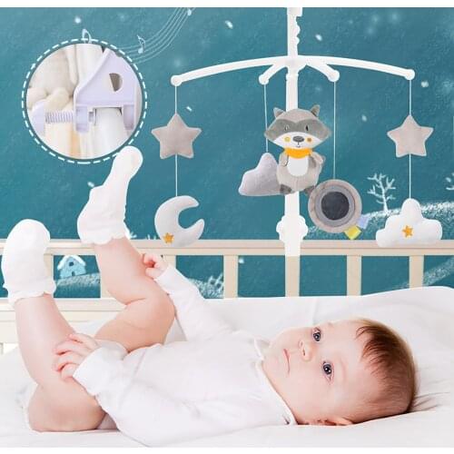 Baby Bed Bell Rattle For Newborns Children 0-1 Year Old Music Rotating Bell Mobile On The Crib Newborn Baby Accessories Toys
