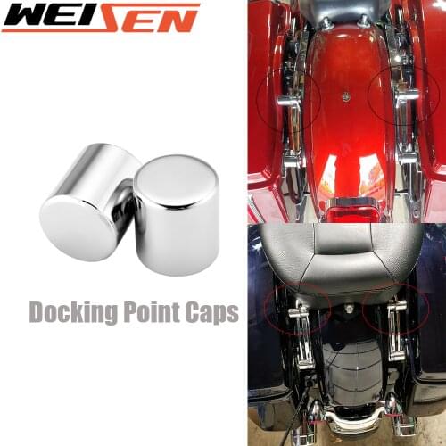 For Harley 1994-2021 Touring Softail Dyna Model Motorcycle Detachable Sissy Bar Tour Pack Rack Docking Point Magnet Caps Covers
