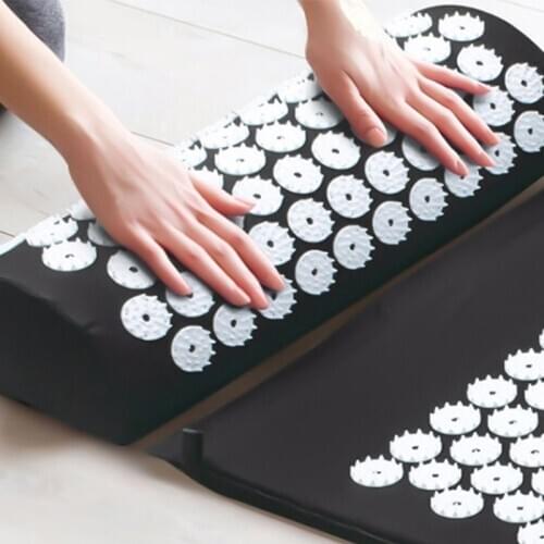 Home Gym Acupressure Massage Yoga Mat Pillow Set Relieve Stress Back Body Pain Spike Cushion Pad with Needle