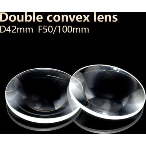 Double convex lenses magnifier Physical optics lens eyepiece telescope DIY projector Optical experiment D42mm F50mm