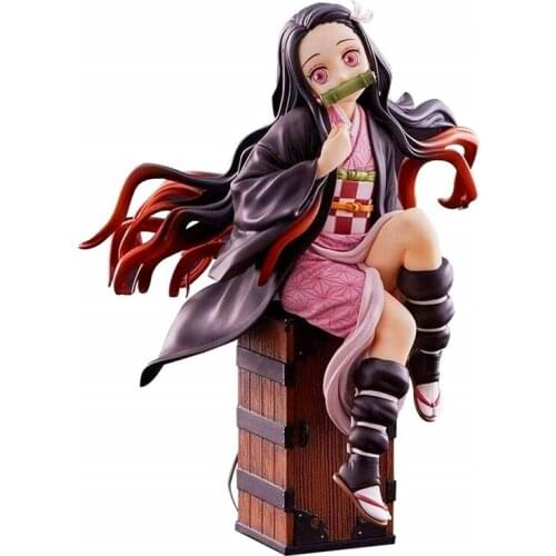 New 15CM Anime Demon Slayer Kimetsu no Yaiba Nezuko Tanjirou Figure Zenitsu PVC Action Figure Anime Figurine Toys Model Toys