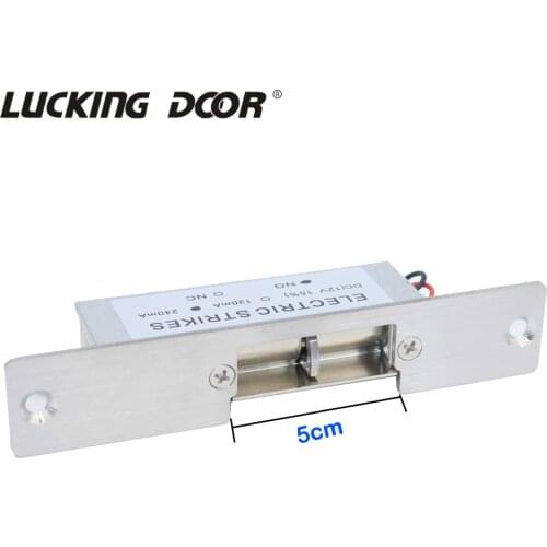 DC 12V Access control Electric Strike Lock Narrow Wide Type Electric Lock NC NO Mode Fail Secure Fail Safe for Wood Metal Door