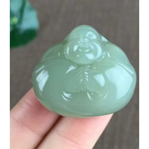 If you dare to think I dare to do we design and handcarved unique green jade pendant for you jade necklace