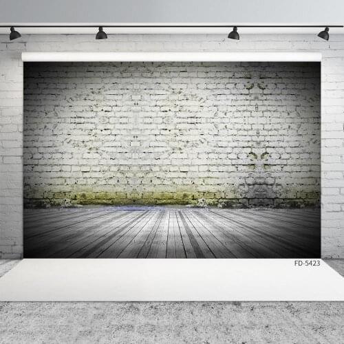 Brick Wall Wooden Floor Photography Backdrop Computer Printed Background Photo Studio for Baby Children Portrait Pets Photophone
