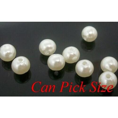 Ghsr21 white ABS mixed multicolor 4mm 6mm 8mm 10mm 20mm Imitation resin Loose Acrylic Pearl Beads ball Round