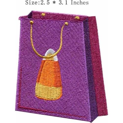 The shopping bag 2.5"wide embroidery patch for so cool/ leisure/happy hour