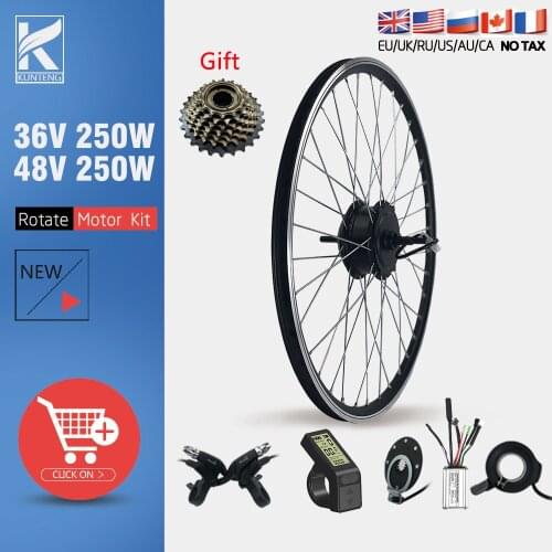 Electric Bicycle Conversion Kit 36V48V250W Rear Rotate Hub Motor Wheel With LCD Display 16-29 inch 700C For Ebike Conversion Kit
