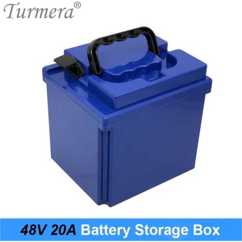 Turmera 48V 20Ah Electric Bike Battery Storage Box Empty with Handheld can Build 112Pieces 13S8P 18650 Li-ion Batteries Use for