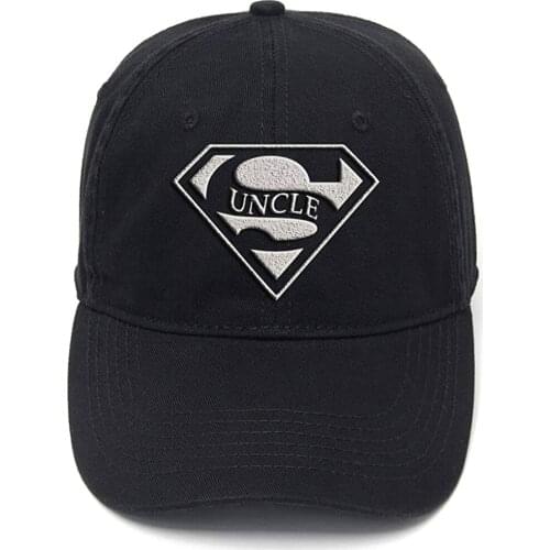 Lyprerazy Super Uncle Graphic Washed Cotton Adjustable Men Women Unisex Hip Hop Cool Flock Printing Baseball Cap