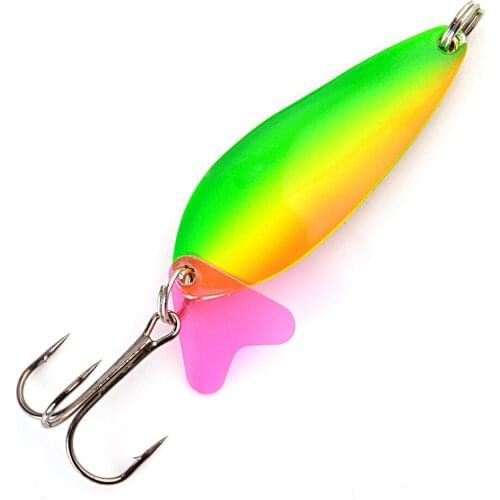 FTK Metal Fishing Lure Double Spoon Lure With Treble Hook 18g 28g 30g Carp Spinner Baits Jigging Hard Bait For Pike Fishing