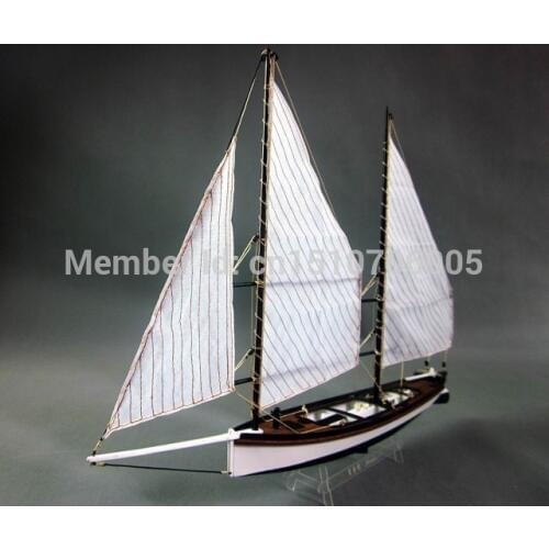 NIDALE Model Hobby sailboat wooden Model kit: Sacle 1/24 "Sharpie" 1870 Ship Model
