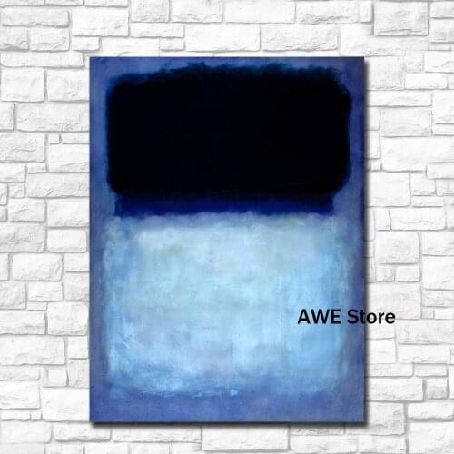 Wall Pictures For Living Room Abstract mark rothko Green on Blue, 1956 Canvas Art Home Decor Modern Oil Painting No Frame