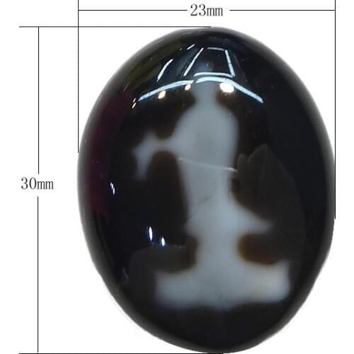 Natural Tibetan Dzi Beads for making diy Jewelry Bracelet necklace Flat Oval two tone & double-sided 23x30x9mm