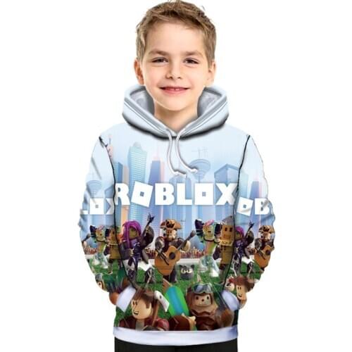 New Robloxs Hoody Sweatshirt Streetwear Hoodies Sweatshirt Kids Children Boys Fleece Hoodie Clothes Tracksuit Jacket Warm