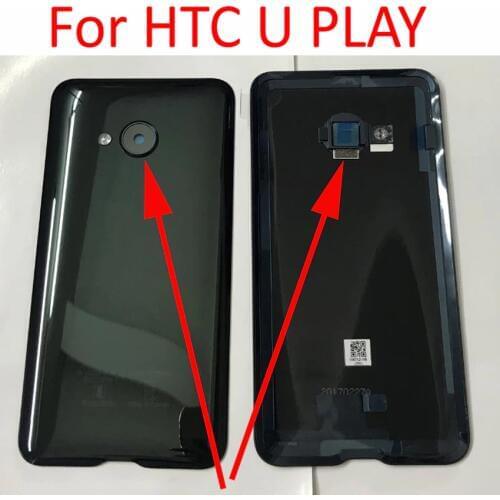 Original Back Rear Housing Case For HTC U Play Back Cover Glass Battery Door with Camera Lens UPlay Battery Cover