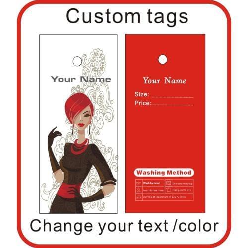 Ovely Fashion tags for clothes Beautiful lady tags custom hang tags for your shop DIY by your hand 500pcs/lot free shipping