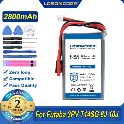 2800mAh 2S1P LiFePo4 Transmitter Battery LiFe Battery For Futaba 3PV T14SG 8J 10J 4PK 4PX 4PV 4PM 7PX 4PLS 16SZ 18SZ T6K 14SG