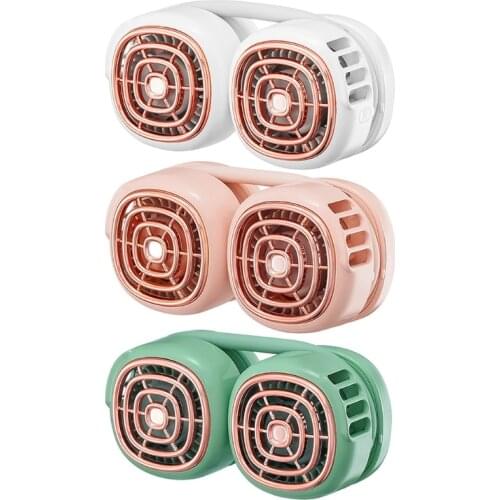 Portable Wearable USB Fan Portable Personal Fan Foldable Hanging Neck Fan Rechargeable 4 Gears for Kids Wholesale&Drop Ship