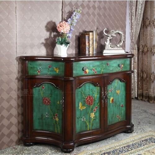 Simple and Fresh Pastoral Pure White Locker Locker Side Cabinet Dining Side Cabinet Hallway Cabinet Entrance Cabinet