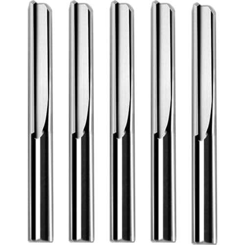 5Pcs/Lot 6X32mm Two Flutes Straight Router Bits For Wood CNC Straight Engraving Cutters Carbide Endmills Cutting Mil