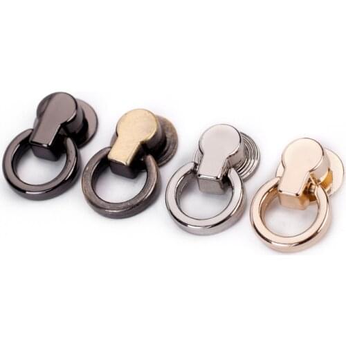 DIY handmade craft leather Making luggage bag wallet side ring screw buckle Lifting ears Hanging Hook buckle Hardware Parts