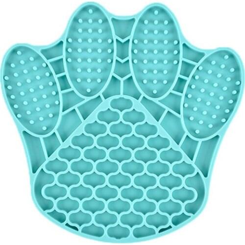 Silicone Claw-Shaped Dog Lick Mat Pet Bowl Dogs Cats Slow Food Dispenser Feed Plate Lick Pads Bite-Resistant Bowls Pet Supplies