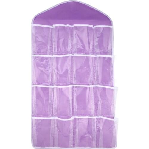 16 Grids Foldable Wardrobe Hanging Bags Container Clothing Underwear Bras Socks Ties Hanger Shoes Storage Bag Drop Shipping