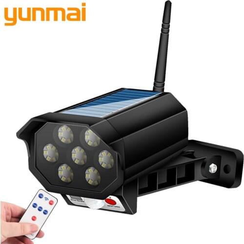 Remote Control Solar Street Light Monitoring Lamp Fake Camera body Induction Wall lamp Outdoor Burglar Proof & Waterproof IP66