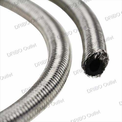4 AN 4 Universal fuel hose / Oil hose/oil pipe / fitting hose Kit Stainless Steel Braided hose 1500 PSI