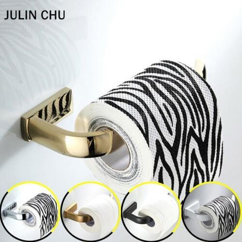 Gold Toilet Roll Holder Black Bronze White Chrome Decorative Toilet Paper Towel Holders Antique Retro Kitchen Tissue Paper Rack