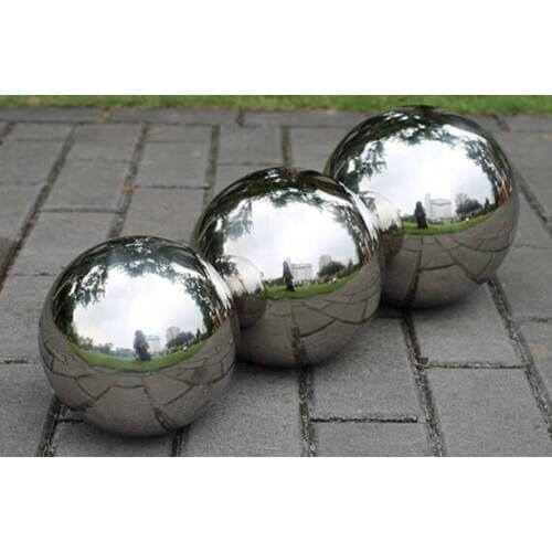 1pc Stainless Steel Mirror Polished Sphere Hollow Round Ball Garden Decor Ornament