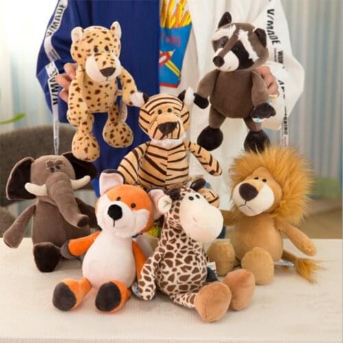 2021 Cute 25cm Giraffe Monkey Elephant Plush Stuffed Animal Dolls Toys for Kids Christmas Gifts