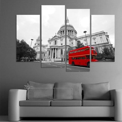 4 Piece Tower Bridge Building Modern Home Wall Decor Canvas Picture Art HD Print Painting On Canvas For Home Decor