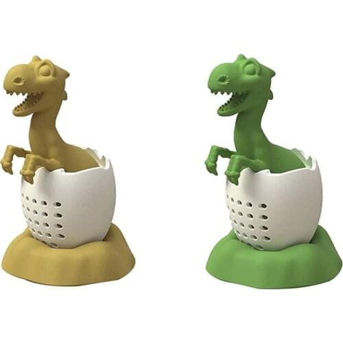 Promotion! Tea Infuser,Dinosaur & Eggshell Filter Diffuser Loose Tea Silicone Strainer for Different Mugs and Leaves