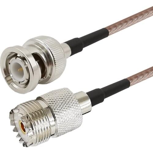 1/2/5M Antenna RF Connector BNC Male Plug to UHF SO239 Female Jack RF RG316 Jumper Cable Adapter for Ham Radio Baofeng Handheld