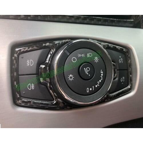Car accessories for Ford F150 Mustang Explorer 2015-2018 Carbon Fiber Front Head Light Switch Trim