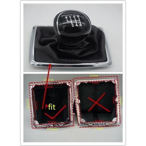 Fast shipping New 6 Speed Manual Gear Shift Knob With Leather Boot For Ford Focus 2 MK2 new fACTORY C-Max Kuga Fiesta