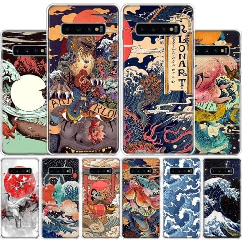 Hot Wave Art Japanese Style Illust Cover Phone Case For Samsung Galaxy A51 A71 A70 A50 A40 A30 A20E A10S A41 A21 A01 A6 A7 A8 A9