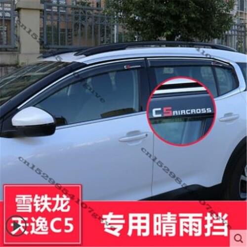 For Citroen C5 AIRCROSS 2017-2019 quality acrylic material Car window rain eyebrow Rain shield Rainproof decoration Car styling