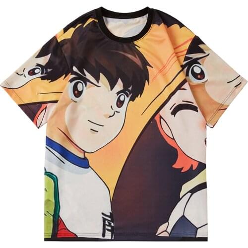 Harajuku Anime T Shirt Men Streetwear Japanese Style 2021 Summer Tops Tees Hip Hop Tshirt for Men Oversized Casual Male T-shirts