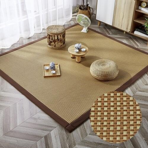 Japanese-Style Rattan Mat Carpet Living Room Bedroom Balcony Mat Room Bedside Crawling Mat Summer Tatami Mat