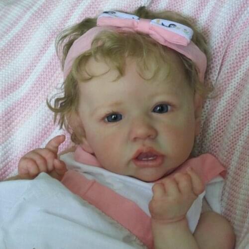 22inch Reborn Doll Kit New Saskia Sweet Face Polular Baby Doll Kits DIY Unpainted Doll Toy Drop Shipping