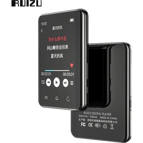 RUIZU D66 Bluetooth MP3 Player 2.8 inches Touch Screen MP4 Video Player Outdoor Sports Player With E-book Recoding A-B repeat