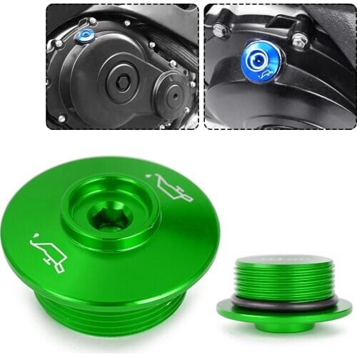 Motorcycle Engine Oil Filler Plug Fuel Gas Cap For Kawasaki NINJA 250R 300 H2 SX Z300 ZX6R ZX10R ZX10RR ZZR1200 ZZR1400 GTR1400
