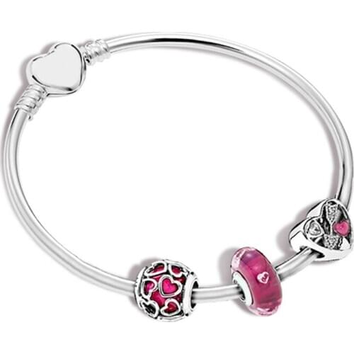 NEW 100% 925 Sterling Silver 1:1 Original At First Sight ZT0184 Stringed Bracelets Set Jewelry Women Luxury Goods Store