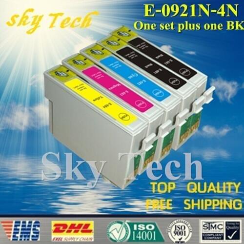 One set Plus One BK Compatible Cartridge For T0921N - T0924N , For Epson Stylus T26 T27 TX117 TX106 TX109
